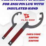 FIRE HYDRANT SPANNER FOR ANSI PIN LUG WITH INSULATED HAND
