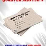QUARTER MASTER'S DAILY REPORT